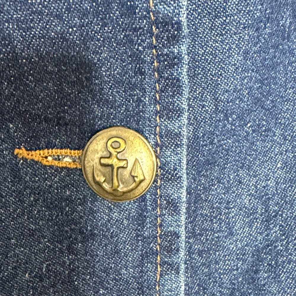 J.G. Hook Denim Jacket Petite 8P Cotton Corduroy Trim Fitted Western Style - Picture 7 of 13